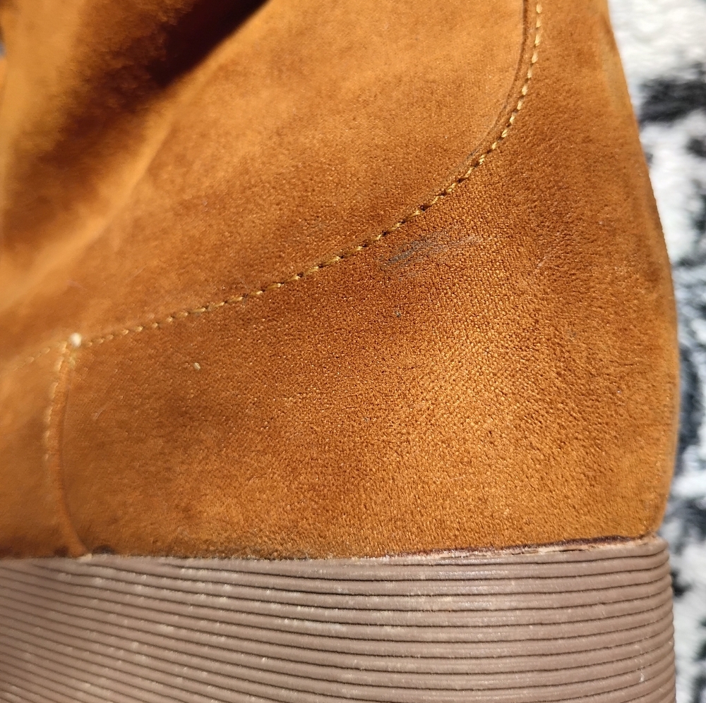 Joe boxer Women's Vintage Tan Suede Ankle Boots, Excellent Condition Sz 7 - Picture 12 of 16